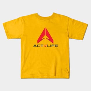 Assured Outfit by Activlife Wear Tagline Logo Sports Branding Kids T-Shirt
